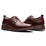 Sapato Casual Derby Masculino Em Couro Café