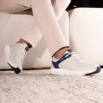 Tênis Sneaker Gel Ransterine Masculino Gelo/Azul Comfort