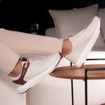 Tênis Sneaker Gel Ransterine Masculino Gelo/Bordo Comfort
