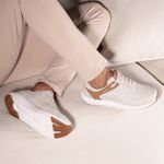 Tênis Sneaker Gel Ransterine Masculino Gelo/Caramelo Comfort