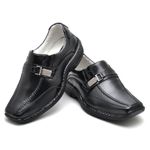 Sapato Comfort Ransterine Masculino em Couro Preto 