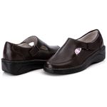 Sapato Feminino Ransterine Comfort Couro Café