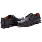 Sapato Social Comfort Ransterine Masculino em Couro Preto 