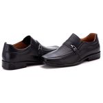 Sapato Social Comfort Ransterine Masculino em Couro Preto