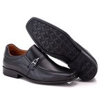 Sapato Social Comfort Ransterine Masculino em Couro Preto