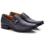 Sapato Social Comfort Ransterine Masculino em Couro Preto 