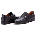 Sapato Social Comfort Ransterine Masculino em Couro Preto