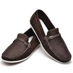 Mocassim Comfort Ransterine Masculino em Couro Café