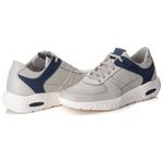 Tênis Sneaker Gel Ransterine Masculino Gelo/Azul Comfort 