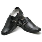 Sapato Social Comfort Ransterine Masculino em Couro Preto 