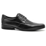 Sapato Social Comfort Ransterine Masculino em Couro Preto 