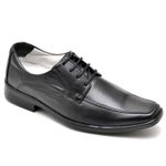 Sapato Social Comfort Ransterine Masculino em Couro Preto