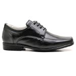 Sapato Social Comfort Ransterine Masculino em Couro Preto 