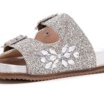 Sandalia Papete Birken Pedraria Confort Rast Shoes – Prata Velha