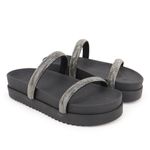 Papete Confort Rast Shoes Strass – Preto