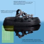 Sandália Papete Com Pedraria Snake Rast Shoes Luxo – Preto