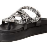 Sandália Papete Com Pedraria Snake Rast Shoes Confort – Preto