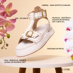 Sandália Flatform Com Spikes Rast Shoes Confort – Off White