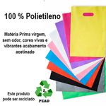 100 Sacolas Personalizadas Boca de Palhaço 30x40