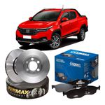 Kit Pastilha Disco Freio Fiat Strada 2019 2020 2021