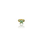 Anel Borboleta Verde Zircônia Banhado A Ouro 18k
