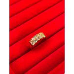 Anel Tela Cristal Zircônia Banhado A Ouro 18k