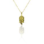 Pingente Zamac Face Cristo 20x45 Banhado A Ouro 18k