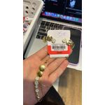 Conjunto Pendulo Circulo Liso Cravejado Banhado A Ouro 18K