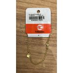 Pulseira Infanti Coração Meio Banhado a Ouro 18K