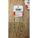 Pulseira Flor 2D Contínua Banhado a Ouro 18K