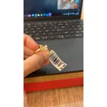 Anel Borboleta Vazado Zircônia Banhado A Ouro 18k