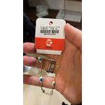 Pulseira Olho Grego Branco Azul Claro Grande Palito Banhado a Ouro 18K