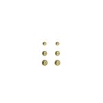 Brinco Trio Bolinha Fosca Banhado A Ouro 18K