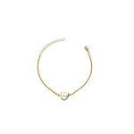 Pulseira Singapura Love Meio Banhado A Ouro 18K
