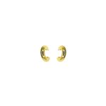 Brinco Argola Abaulada AB Banhado A Ouro 18K
