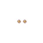 Brinco Diamante Rosa Banhado A Ouro 18k