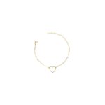 Pulseira Elo Vazado Meio Banhado A Ouro 18K