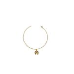Pulseira Veneziana Ferradura Pendurado Banhado A Ouro 18K