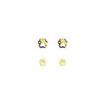 Brinco Duo Patinha Banhado A Ouro 18k