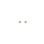 Brinco Redondo Verde Água Banhado A Ouro 18k
