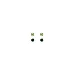 Brinco Duo Redondo Verde Banhado A Ouro 18K