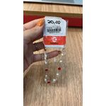 Pulseira Pérola Tiffany Vermelha Banhado A Prata 925