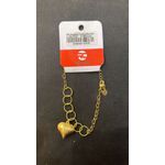 Pulseira Argola Coração Abaulado Banhado a Ouro 18K