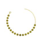 Pulseira Medalha Contínuo Banhado A Ouro 18K