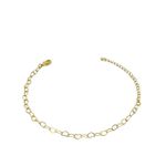 Pulseira Elo Coração Vazado 4m Banhado A Ouro 18K