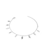 Pulseira Folha Badulaque Banhado A Prata 925