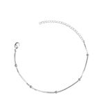 Pulseira Bolinha Rato Quadrado Espaçada Banhado A Prata 925