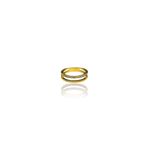 Anel Aparador Duplo Cravejado Banhado A Ouro 18K