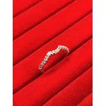 Anel Life Onda Cristal Cravejado Banhado A Prata 925