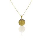 Pingente Medalha são Bento Aço Dourado